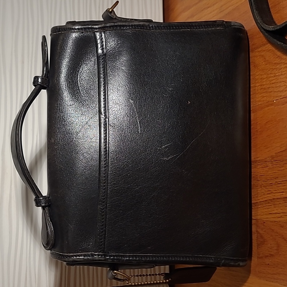 Coach Black Leather Crossbody Bag with Gold Hardware - Picture 6 of 16
